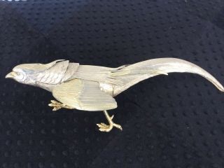 One Sterling Silver Pheasant.  925 Made In Spain 290g / 13.  76 Oz