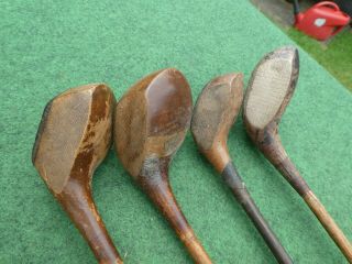 4 vintage hickory woods in need of restoration old golf antique memorabilia 3