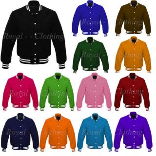 Varsity Letterman Vintage Baseball All Wool Bomber Style Jacket Sizes Xs 7xl