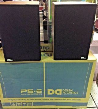 Design Acoustics Ps - 6 Speakers Pair Brand Rare Vintage