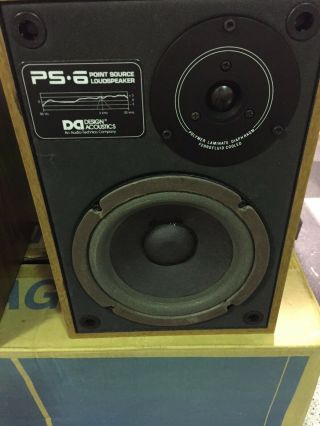 Design Acoustics PS - 6 Speakers PAIR BRAND RARE VINTAGE 4