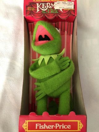 Vtg Kermit The Frog 850 1976 Fisher Price Plush Muppet Jim Henson