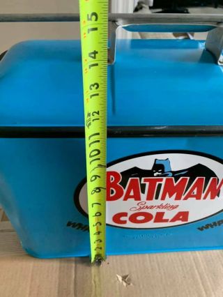 Vintage Batman Cola Metal Cooler GAS OIL SODA COKE 16 