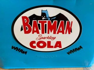 Vintage Batman Cola Metal Cooler GAS OIL SODA COKE 16 