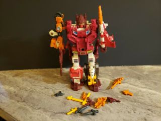 Vintage G1 Transformers 1987 Computron,  Scattorshot,  Strafe,  Nosecone,  Afterburner,