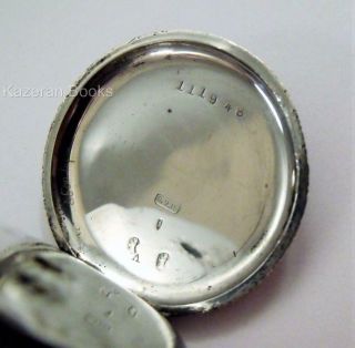 Antique Solid Silver Fancy Dial Fob Pocket Watch J B Yabsley London &Key 7