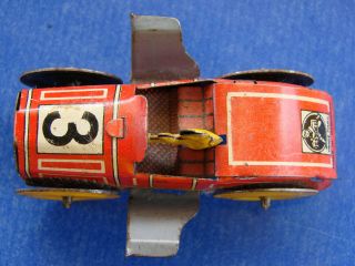 MADE IN GERMANY OFF 1925 TIN TOY RACE CAR DISTLER ESSEDEE,  RARE 8