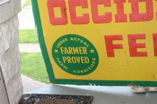 Large Vintage 1940 ' s Occident Cow Pig Chicken Feed Farm 57 