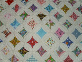 Vintage Cathedral Window Quilt 92 