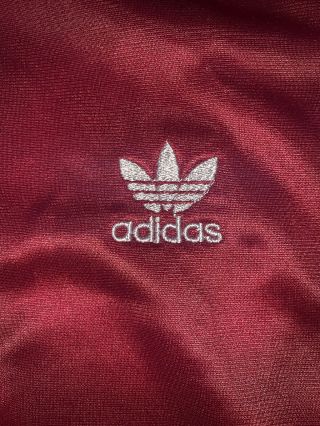 Vintage Adidas Track Jacket Keyrolan Large Made In Usa Run Dmc Era Maroon 2