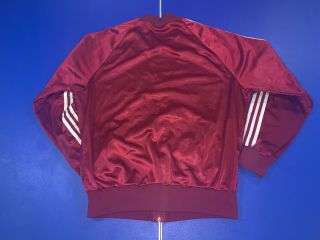 Vintage Adidas Track Jacket Keyrolan Large Made In Usa Run Dmc Era Maroon 4