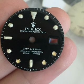 Rolex Gmt Master Black Matte Dial For Watch Parts And Repair Relumed