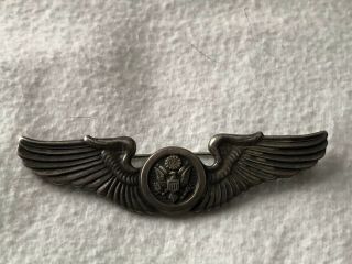 Vintage Ww2 3 " Sterling Silver Air Force Wings Pin By Beverlycraft