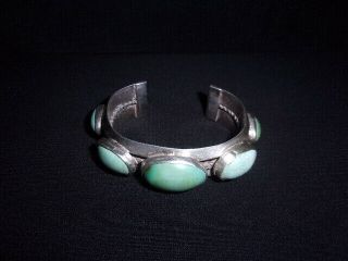 Large Vintage Sterling Silver Cuff Bracelet Robin 