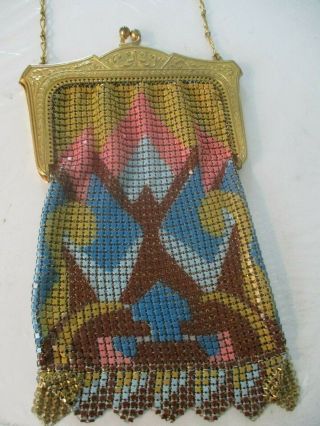 Antique Whiting & Davis Co.  Colorful Mesh Purse