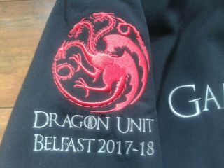 Rare Game Of Thrones Season VIII Dragon Unit Belfast Film Crew Jacket Large 2