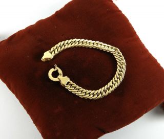 Fgc Vintage Estate 14k Solid Yellow Gold Chain Link Bracelet 7 Heavy 16 Grams