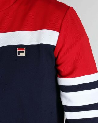 Fila Vintage Vilas Track Jacket in Navy Red White - Court Courto Track Top Dyer 2