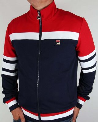 Fila Vintage Vilas Track Jacket in Navy Red White - Court Courto Track Top Dyer 3