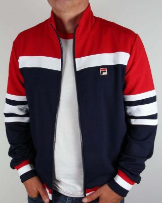 Fila Vintage Vilas Track Jacket in Navy Red White - Court Courto Track Top Dyer 4