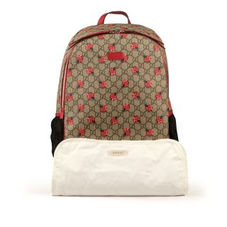 RARE GUCCI GG Supreme Monogram Ladybug Backpack Diaper Bag 2