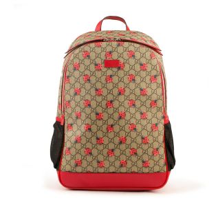 RARE GUCCI GG Supreme Monogram Ladybug Backpack Diaper Bag 3