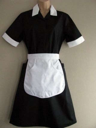 Vintage Professional English Maid Uniform Dress Rocky Horror Magenta