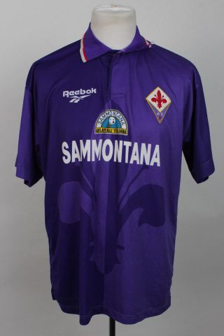 Vintage Reebok Fiorentina Football Shirt Jersey Home Rare Trikot 1995/1996 Xl