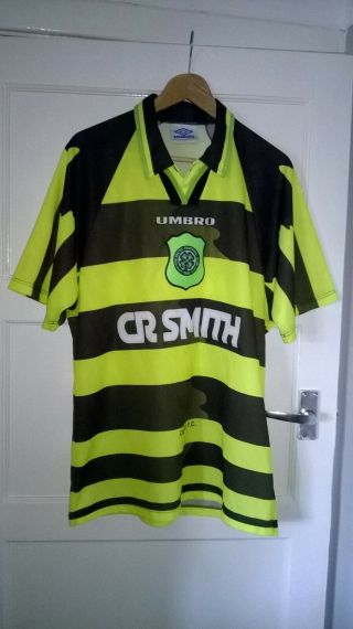 Vintage Celtic Fc 1996/97 Jersey Umbro Away Shirt Size Large Scotland Cr Smith
