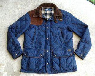 Vtg Polo Ralph Lauren Diamond Quilted Shooting Jacket Men 