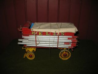 Vintage Sells Floto Circus Wagon Wooden Homemade Laughton Wagon Built12/64