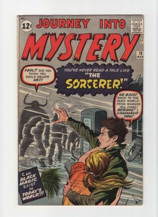 Journey Into Mystery 78 Fn,  6.  5 Vintage Marvel Atlas Comic Pre - Hero Horror 10c