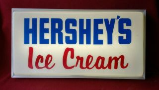 Vintage - Hershey Ice Cream One Side Lighted Sign,  15 X 29