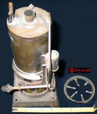 Antique Big Germany Made Upright / Vertical Live Steam Engine Needs Restoration