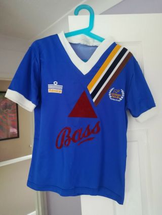 Vintage Rare Derby County Admiral 1984 Blue Away Centenary Football Shirt.