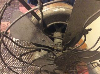 Antique 1890s G.  E.  Brass Blade And Cage Pancake Motor Fan AC Motor 5