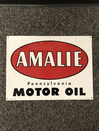 Vintage Amalie Motor Oil Metal Sign