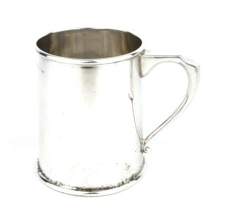 Antique Sterling Silver Christening Cup Mug Plain Tankard Blank 1919