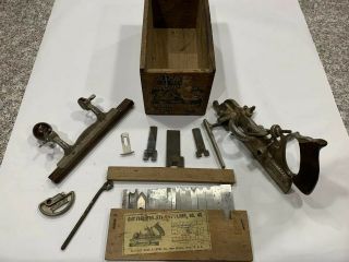 Vintage Stanley No.  45 Hand Plane And Cutters