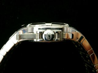 Concord Saratoga Stainless Auto Men ' s Chronograph Watch w/Box RARE BLUE DIAL 6