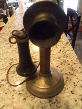 Antique Vintage Candlestick Telephone Kellogg Chicago 1901 2
