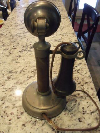 Antique Vintage Candlestick Telephone Kellogg Chicago 1901 4