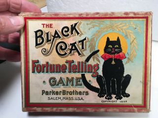 The Black Cat Fortune Telling Game,  1897,  Parker Bros. ,  Salem Mass.