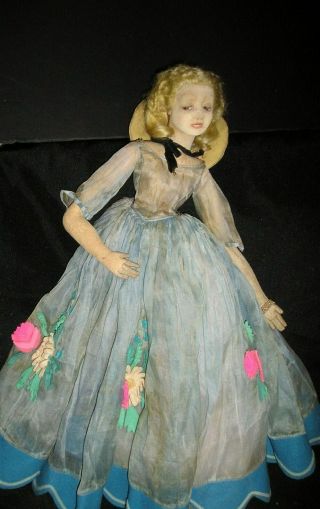 Rare Early 1920 ' s Lenci Boudoir Lady 25 inches tall Dudovich face 6