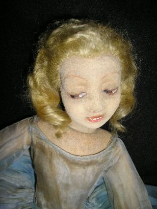 Rare Early 1920 ' s Lenci Boudoir Lady 25 inches tall Dudovich face 8