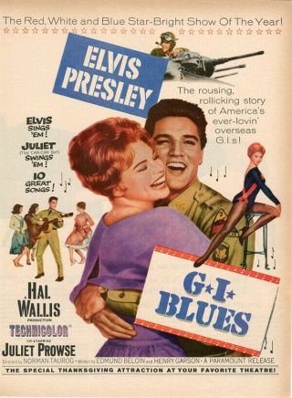 Vintage Movie 16mm G.  I.  Blues Feature 1960 Film Ww2 Elvis Presley