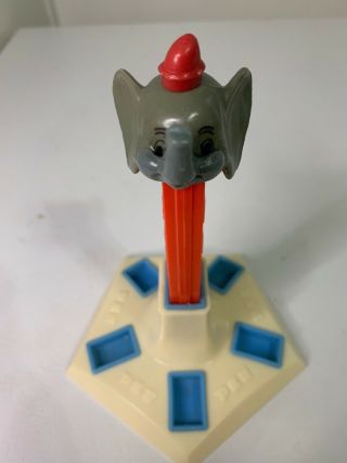 Vintage Walt Disney Dumbo Pez Dispenser No Feet Red Stem 2