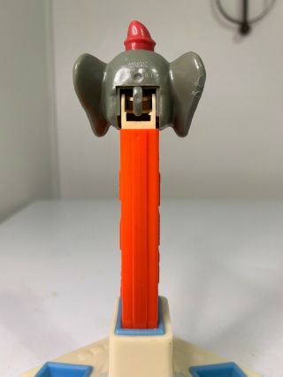Vintage Walt Disney Dumbo Pez Dispenser No Feet Red Stem 4