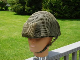 Wwii Us Army Helmet With Liner.  D - Day Display W/ Field Dressing Kit.