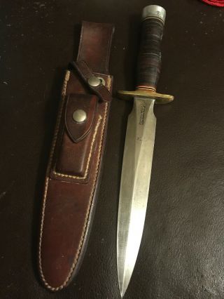 Antique Vietnam Era Randall Custom 2 - 8 Fighting Stiletto Knife Usa W/orig Sheath